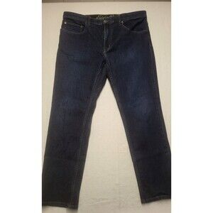 Eddie Bauer Blue Denim Straight Regular Fit Jeans 5-Pocket Mid Rise Men 38x30